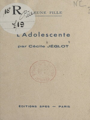 cover image of L'adolescente